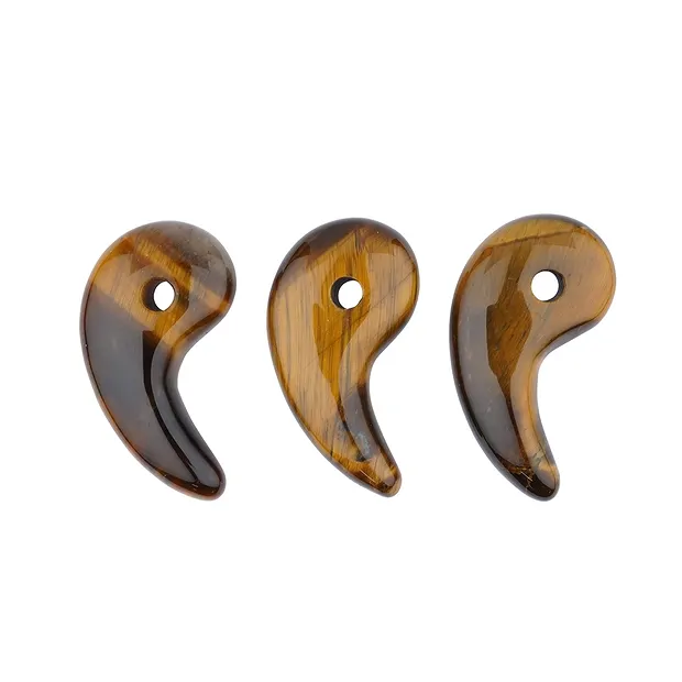 Magatama Tigerauge, gebohrt, 3,2cm | Großhandel Edelsteine, Heilsteine & Schmuck