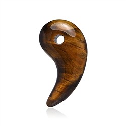 0415395513 Occhio di tigre Magatama, forato, 3,2 cm | grossista gemme e pietre curative