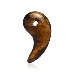 0415395513 Ojo de tigre Magatama, perforado, 3,2cm | Marco Schreier