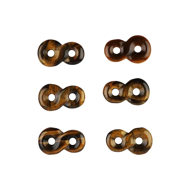 Necklace piece "Infinity" Tiger's Eye, 4cm | wholesaler gems & healing stones