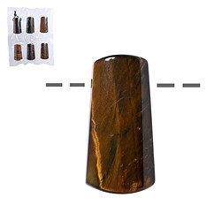 0415397106 Oeil-de-tigre trapèze, percé, 4,0cm (6 pcs/Unité) | Marco Schreier