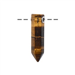 0415399101 Œil-de-tigre taillé en pointe, percé, 4,0 x 1,0 cm, rhodié | Marco Schreier