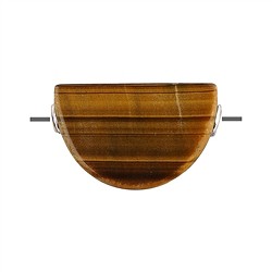 0415399820 Ojo de tigre semiredondo perforado, 3,0 x 2,5 cm, rodinado | Marco Schreier