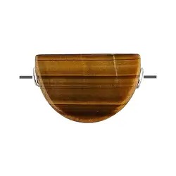 0415399820 Oeil-de-tigre demi-rond percé, 3,0 x 2,5cm, rhodié | Marco Schreier