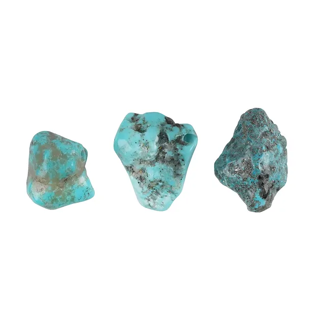 Tumbled Stone Turquoise (stab.) drilled, 2,2- 2,6cm | Marco Schreier