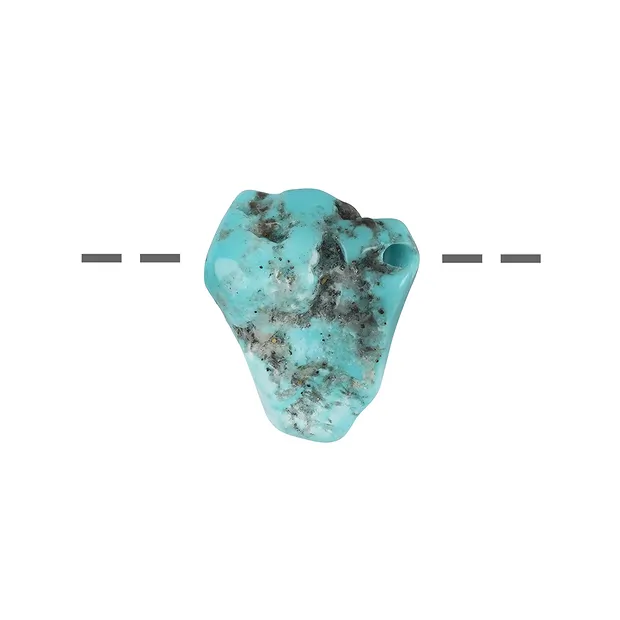 Tumbled Stone Turquoise (stab.) drilled, 2,2- 2,6cm | Marco Schreier