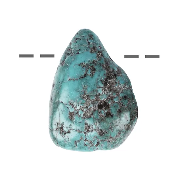 Piedra rodada Turquesa (estabilizada) perforada, 2.8 - 3.2cm | Marco Schreier