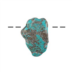0415593089 Trommelstein Türkis (stab.) gebohrt, 3,5 - 4cm (groß) | Marco Schreier