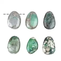 0416093002 Tumbled Stone Variscite drilled | wholesaler gems, healing stones & jewelry