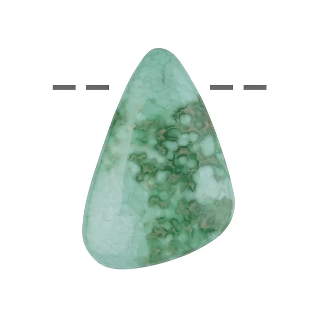 Cabochon di Variscite forato, 2,5 - 3,5 cm | grossista gemme e pietre curative