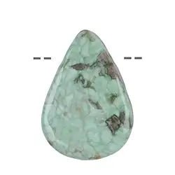 0416095662 Cabochon di Variscite forato, 3,0 - 4,0 cm | grossista gemme e pietre curative