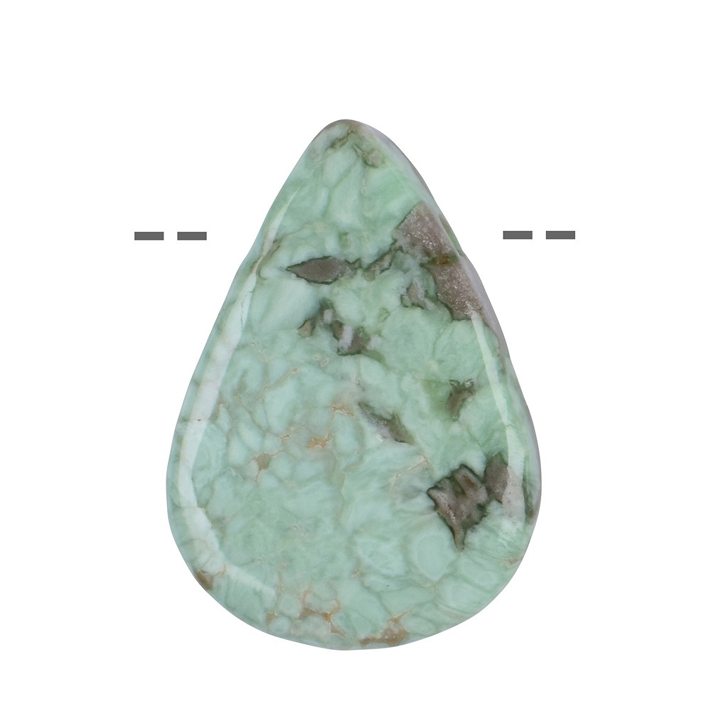 Cabochon Variscit gebohrt, 3,0 - 4,0cm | Edelsteine, Heilsteine & Schmuck-Handel