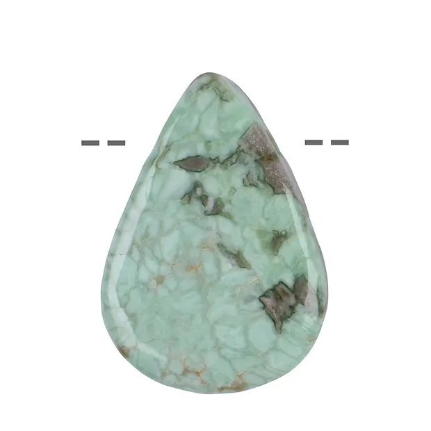 Cabochon Variscit gebohrt, 3,0 - 4,0cm | Edelsteine, Heilsteine & Schmuck-Handel