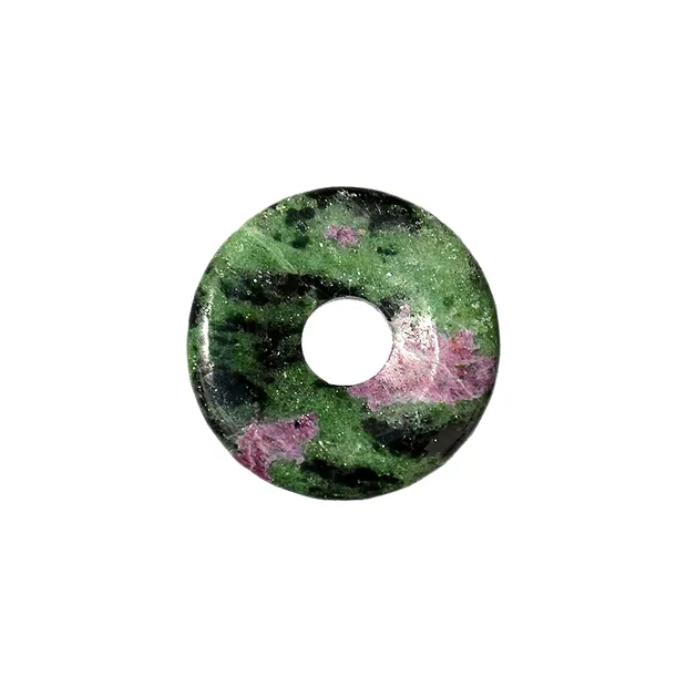 Zoisita donut con Rubí, 30mm | piedras preciosas, piedras curativas y joyería