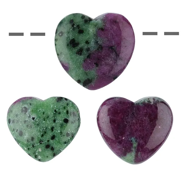 Heart Zoisite drilled, 3,2 - 3,6cm | wholesaler gems, healing stones & jewelry