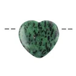 0416390600 Heart Zoisite drilled, 3,2 - 3,6cm | wholesaler gems, healing stones & jewelry