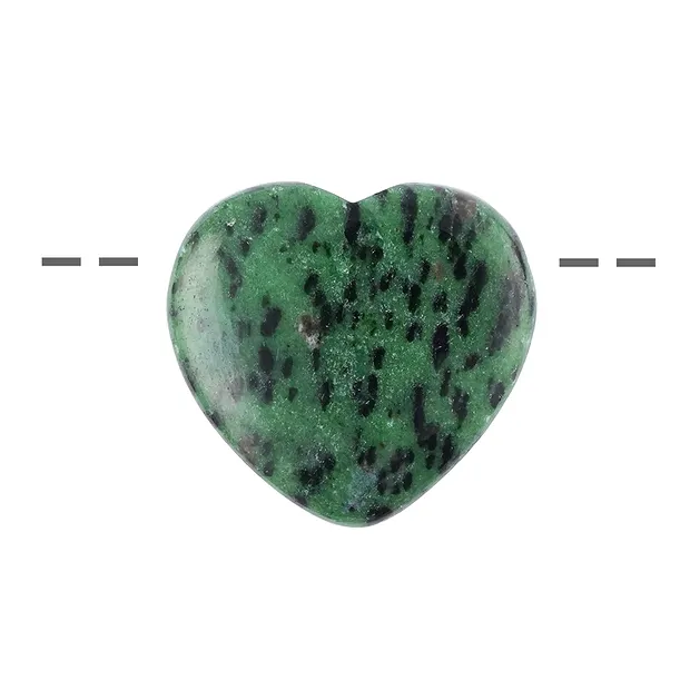 Zoisite cuore forata, 3,2 - 3,6 cm | Gemme Schreier, pietre curative e gioielli