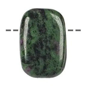 Zoisita bulbosa rectangular perforada con Rubí, 3.0cm | Marco Schreier