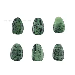 0416393002 Tumbled Stone Zoisite drilled | minerals trade - gems, healing stones & jewelry