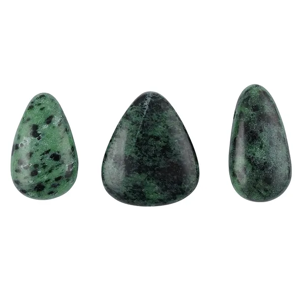 Trommelstein Zoisit gebohrt, 3,0-4,0cm | Edelsteine, Heilsteine & Schmuck-Handel