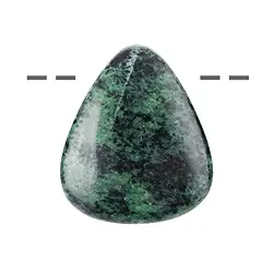 0416393981 Pietra burattata Zoisite forata, 3,0-4,0cm | grossista gemme e pietre curative