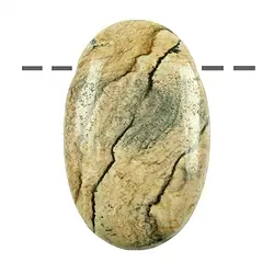 0416492300 Linsenstein Jaspis (Landschaftsjaspis) gebohrt | Marco Schreier