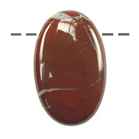 Jasper (red) drilled Small Palmstone | wholesaler gems, healing stones & jewelry