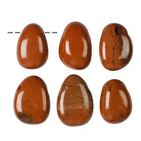 Piedra rodada (rojo) perforada | piedras preciosas, piedras curativas y joyería