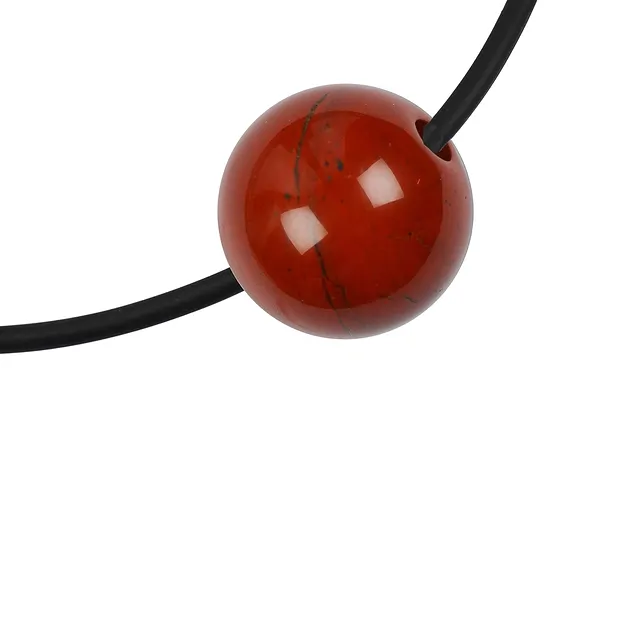 Bola perforada de jaspe (rojo), 25 mm, agujero de 4 mm | Marco Schreier