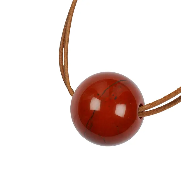 Sfera di diaspro forata (rosso), 25 mm | grossista gemme e pietre curative