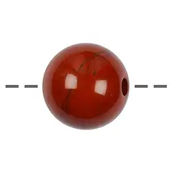 0416594525 Boule de jaspe (rouge) percée, 25mm | Marco Schreier