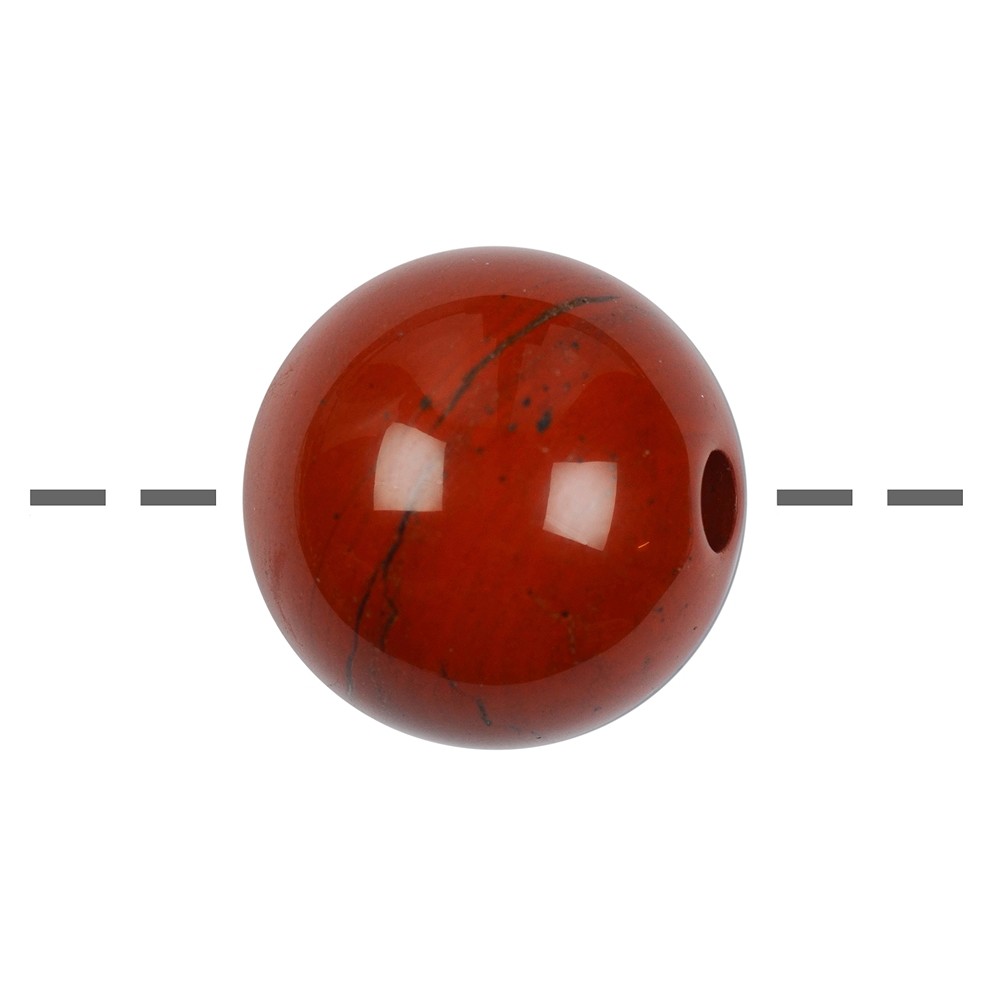 Drilled Jasper (red) sphere, 25mm | wholesaler gems, healing stones & jewelry