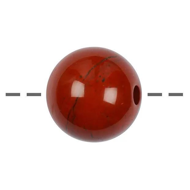 Boule de jaspe (rouge) percée, 25mm | Marco Schreier