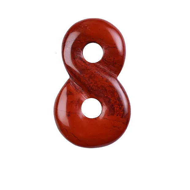 Necklace piece "Infinity" Jasper (red), 4.0 cm | gems, healing stones & jewelry