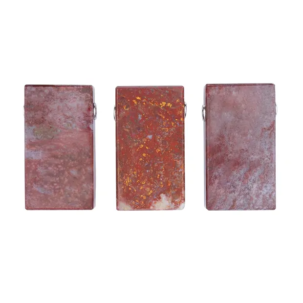 Diaspro (rosso), forato, 4,0 cm, tappi rodiati | Marco Schreier