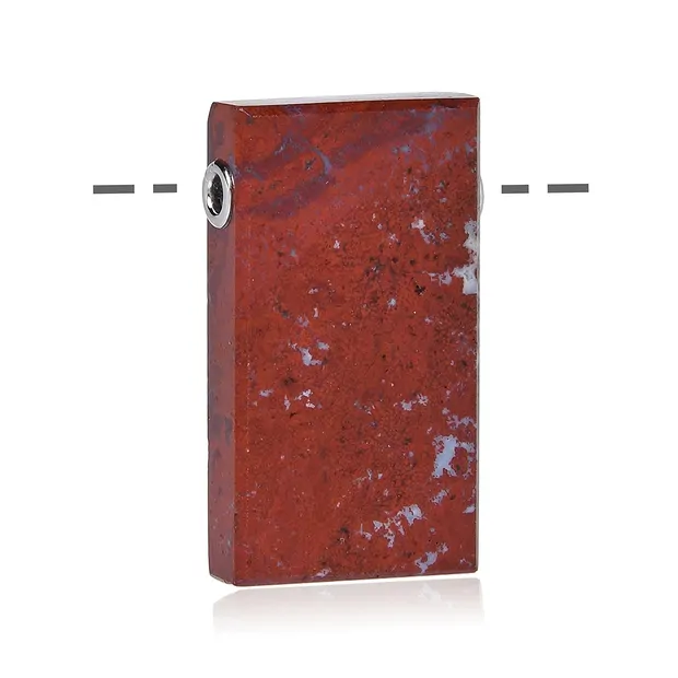 Diaspro (rosso), forato, 4,0 cm, tappi rodiati | Marco Schreier