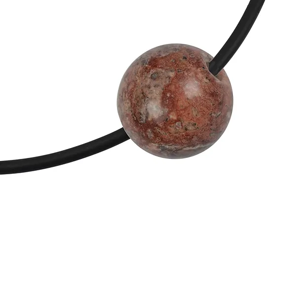 Sfera in pietra leopardata forata, 25 mm | grossista gemme e pietre curative