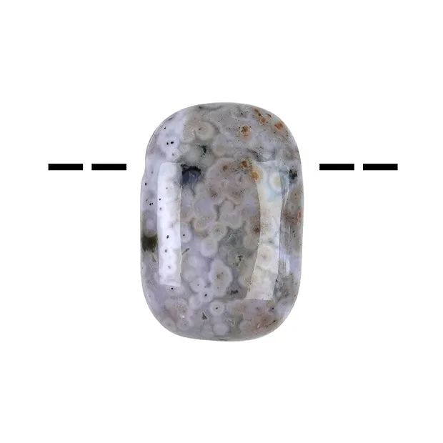 Ozeanjaspis Rechteck gebohrt, 3,0 x 2,0cm | GH Edelsteine, Heilsteine & Schmuck