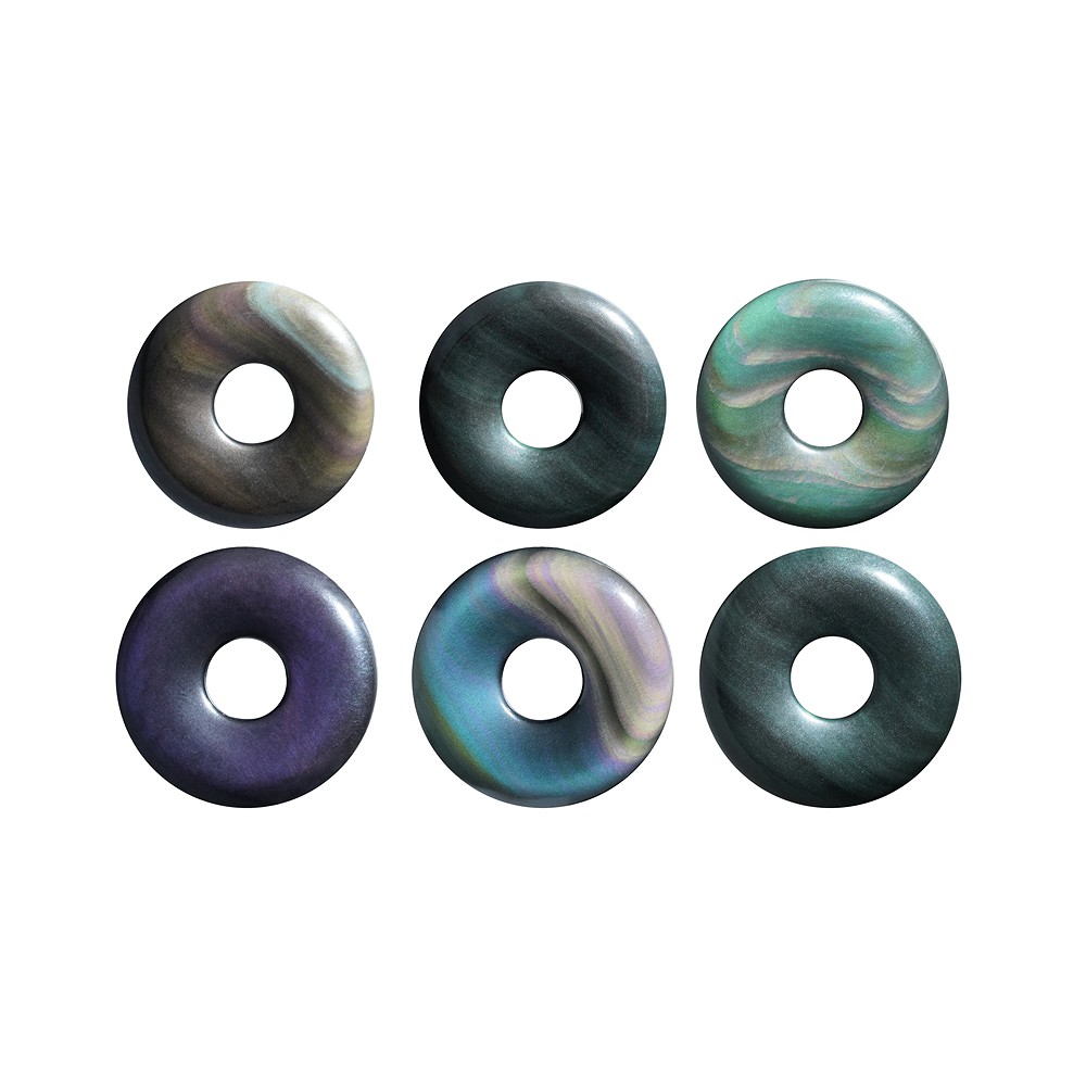 Donut Obsidienne (arc-en-ciel), 30mm | Marco Schreier