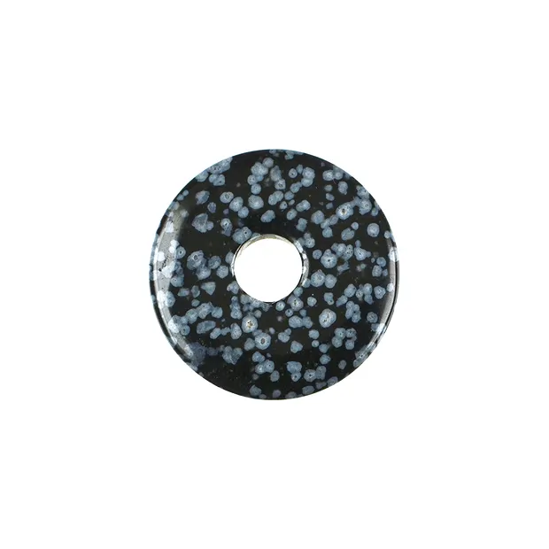 Donut Obsidian (Schneeflockenobsidian), 30mm | Edelsteine, Heilsteine & Schmuck