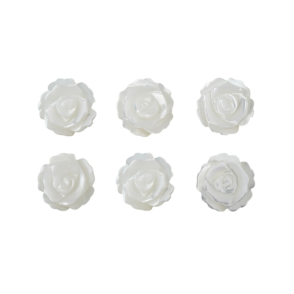 Rose Perlmutt (hell), 08mm (6 St./VE), rückseitig gebohrt | Marco Schreier