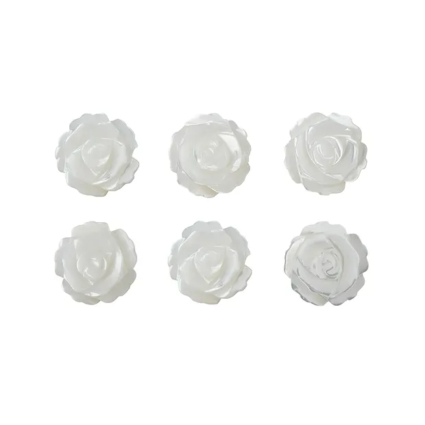 Madre Perla (Nácar) rosa (claro), 08mm (6 uds./VE), perforado en la parte posterior | Marco Schreier