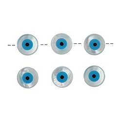 0417598206 Rondelle nacre Evil Eye, 10mm, trou de 1mm (6 pcs/UC) | Marco Schreier