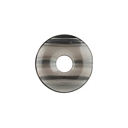 0417600300 Ossidiana a ciambella (ossidiana fumé, ossidiana lamellare), 30 mm | Marco Schreier