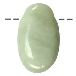 0418092300 Linsenstein Serpentin gebohrt | Großhändler Edelsteine, Heilsteine & Schmuck