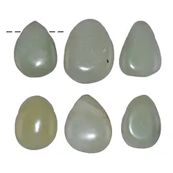 0418093002 Tumbled Stone Serpentine ("China Jade") drilled | gems, healing stones & jewelry