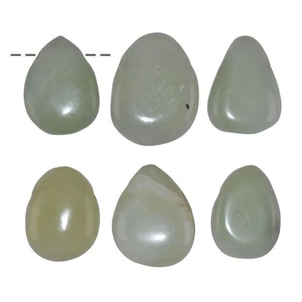 Tumbled Stone Serpentine ("China Jade") drilled | gems, healing stones & jewelry