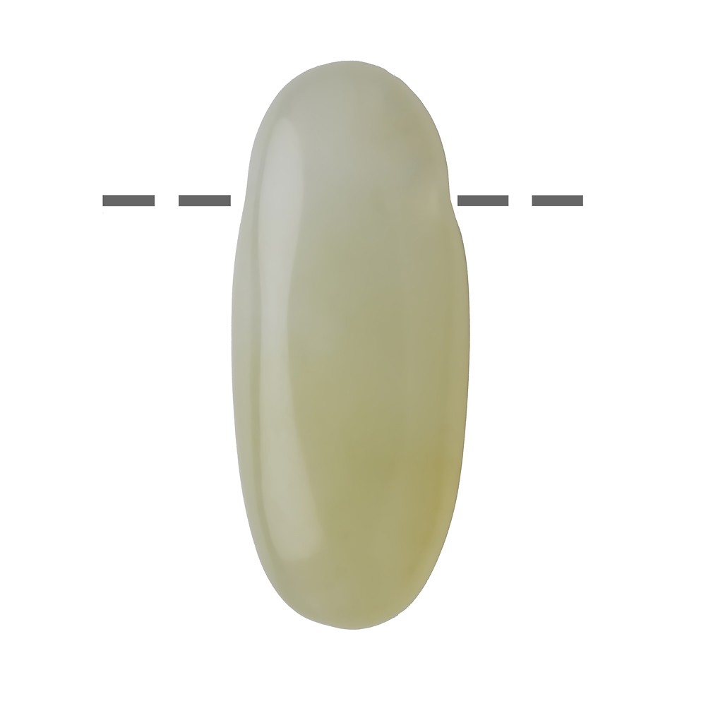 Tumbled Stone long drilled Serpentine, 3,9cm | wholesaler gems & healing stones