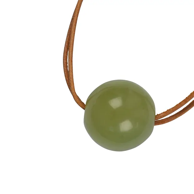 Drilled Serpentine ball, 25mm, 4mm hole | wholesaler gems & healing stones