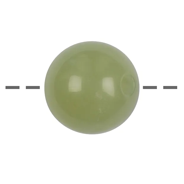 Drilled Serpentine ball, 25mm, 4mm hole | wholesaler gems & healing stones